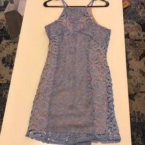 Blue lace dress